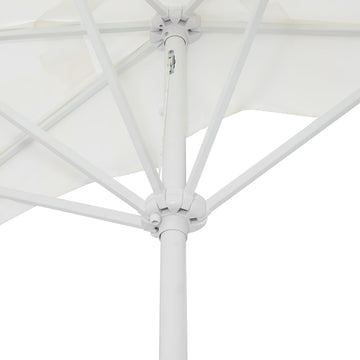 Beverly 9 ft. Designer Classic Scalloped Fringe Half Market Patio Umbrella